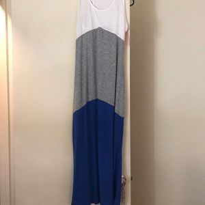 Color block maxi dress